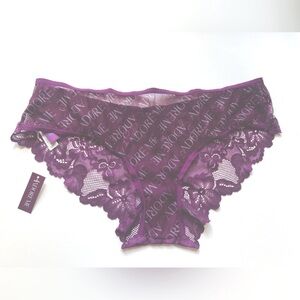 Adore Me Purple Floral Lace Panties